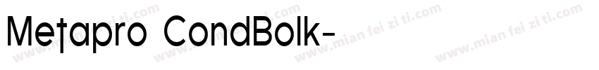 Metapro CondBolk字体转换